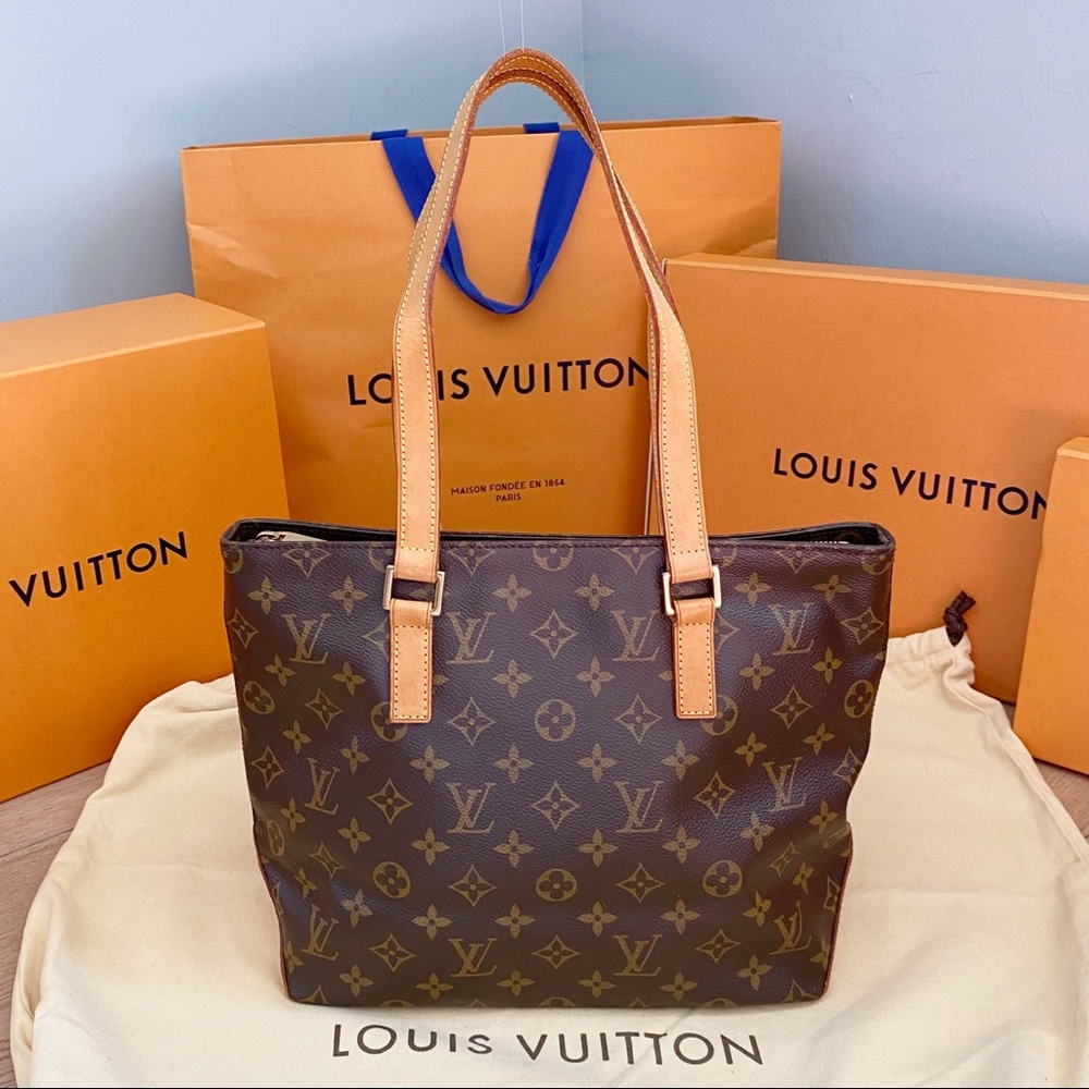 Louis Vuitton Auth Cabas Piano Shoulder Bag!